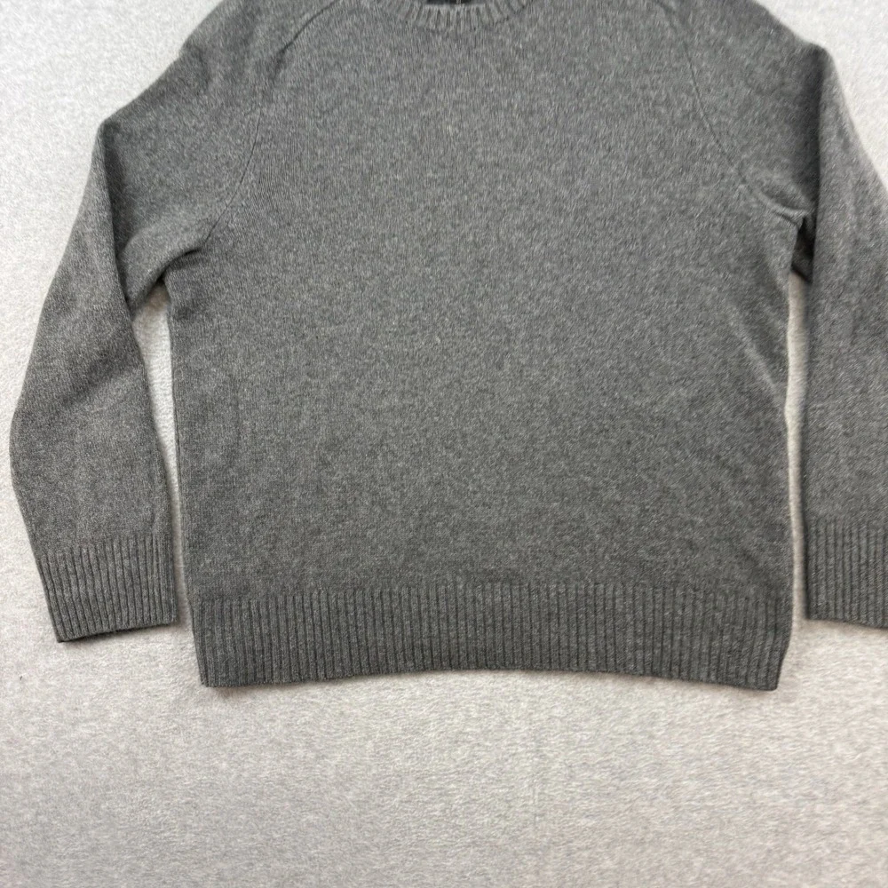 Banana Republic 100% Cashmere Sweater Mens XL‎ Dark Gray Crew Neck Pullover EUC